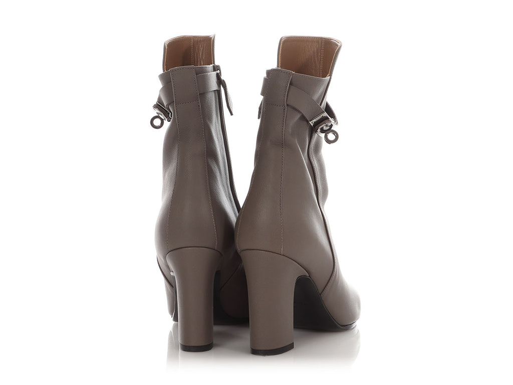 Hermès Gray Frenchie Boots