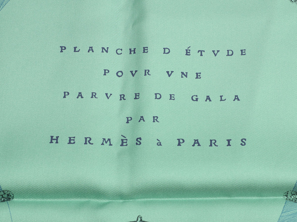 Hermès Etude pour une Parure de Gala Silk Scarf 90cm