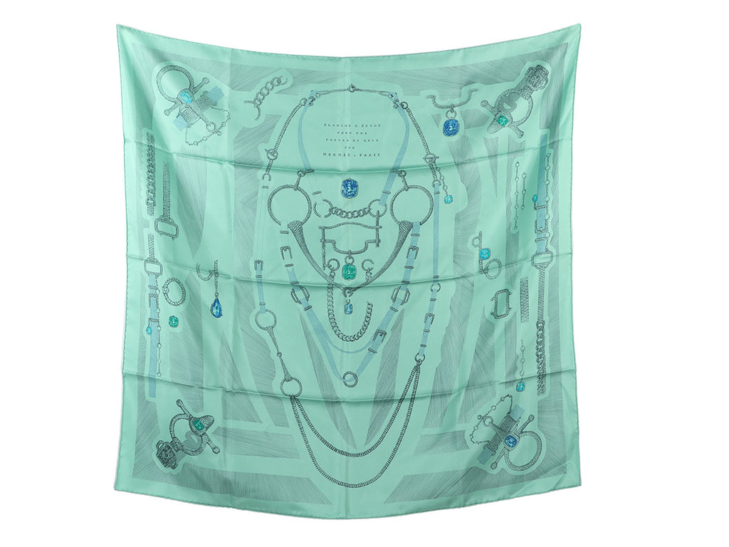 Hermès Etude pour une Parure de Gala Silk Scarf 90cm