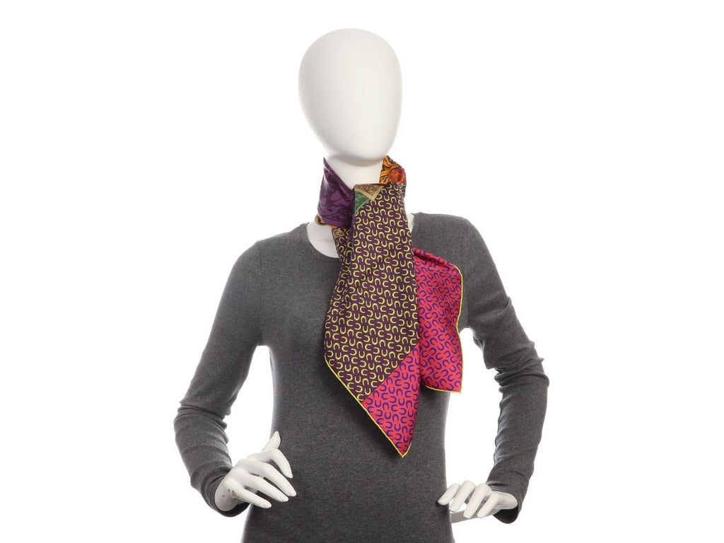 Hermès A Cheval sur mon Carré Silk Scarf 90cm
