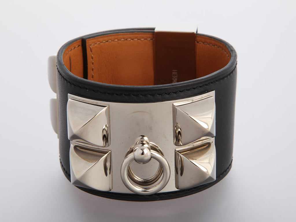 Hermès Black Swift Collier de Chien CDC Bracelet