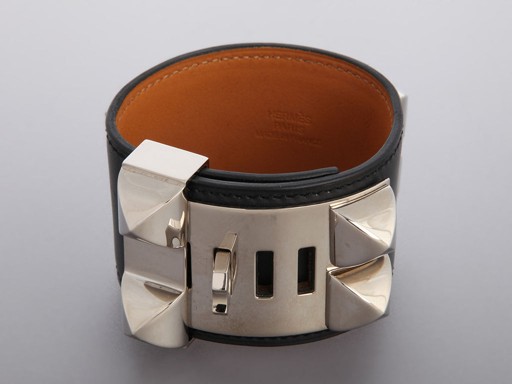 Hermès Black Swift Collier de Chien CDC Bracelet