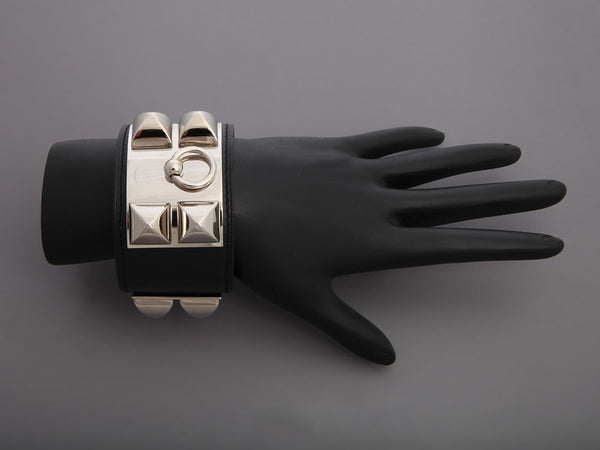 Hermès Black Swift Collier de Chien CDC Bracelet