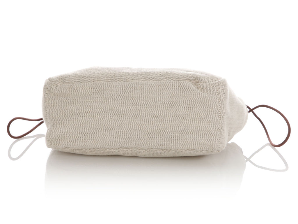 Hermès Natural Canvas and Fauve Barenia Fourbi Insert MM