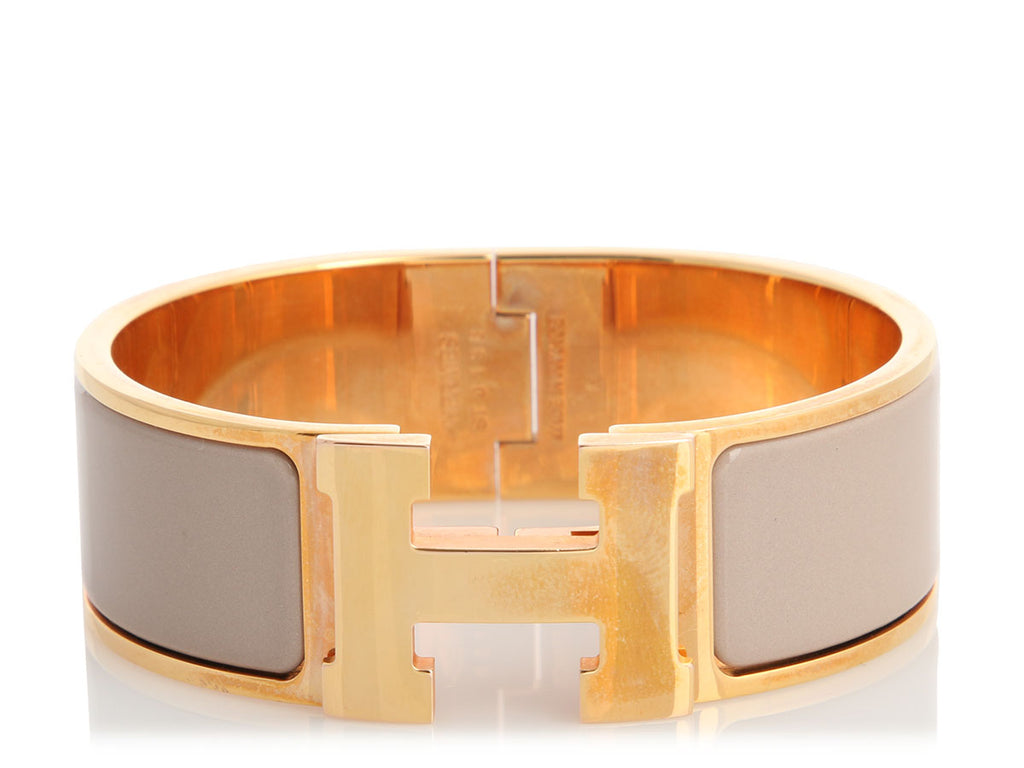 Hermès Wide Marron Glacé Clic-Clac Bracelet