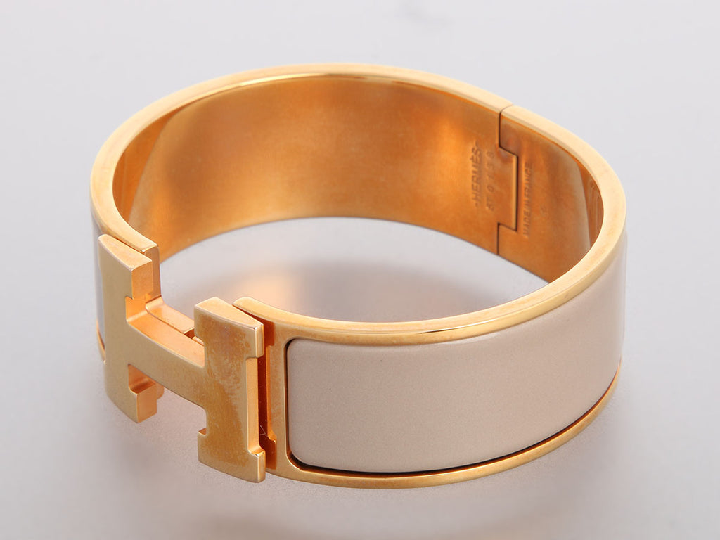 Hermès Wide Marron Glacé Clic-Clac Bracelet