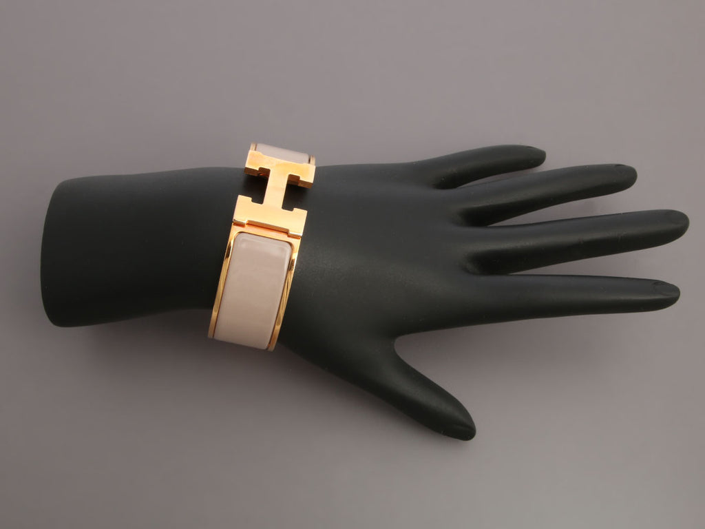 Hermès Wide Marron Glacé Clic-Clac Bracelet