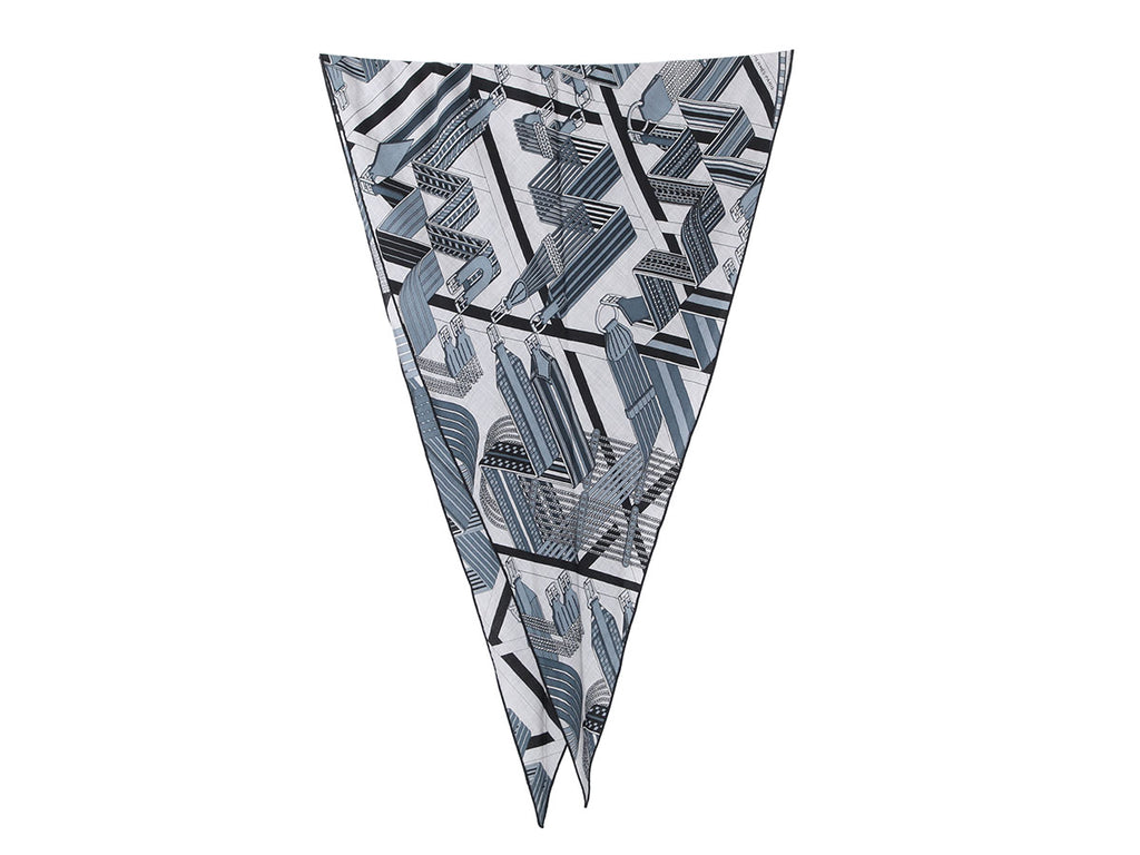 Hermès Sangles en Zigzag Cashmere Silk Losange GM