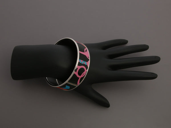 Hermès Wide Enamel Panoplie Equestre Bangle