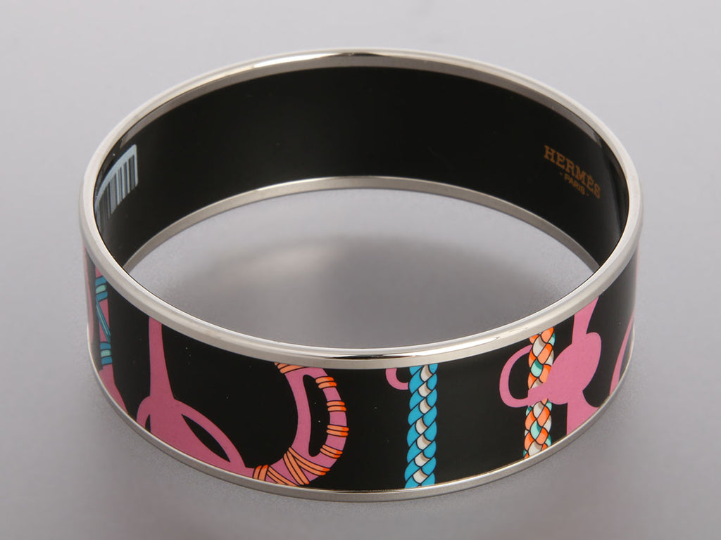 Hermès Wide Enamel Panoplie Equestre Bangle