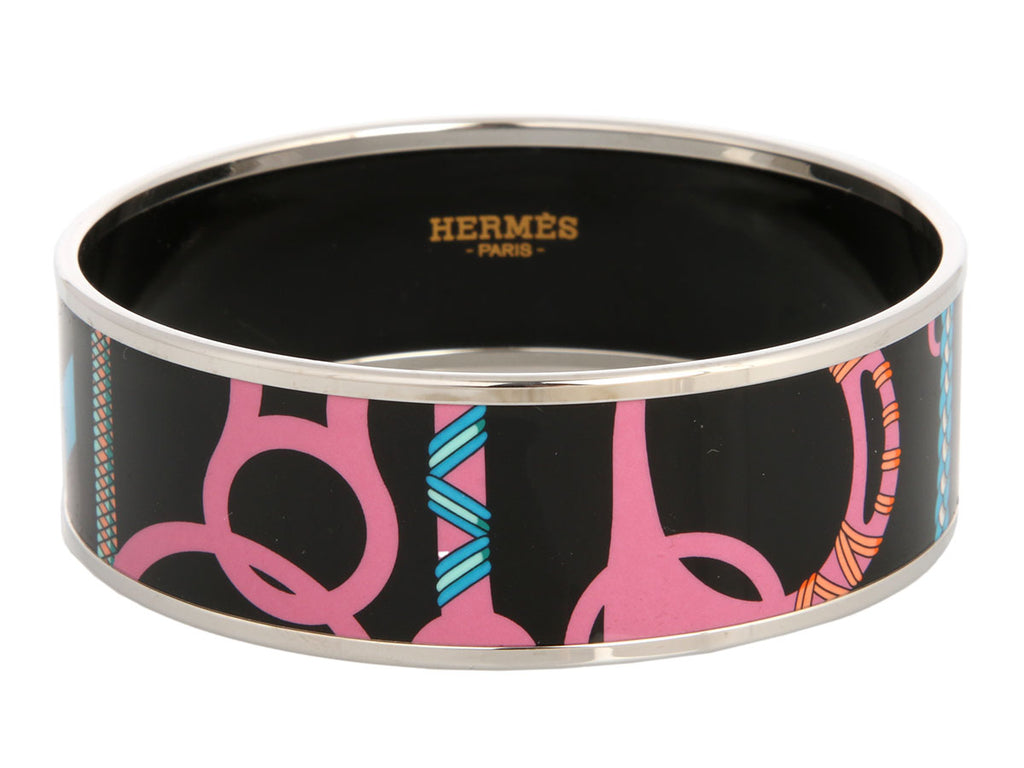 Hermès Wide Enamel Panoplie Equestre Bangle