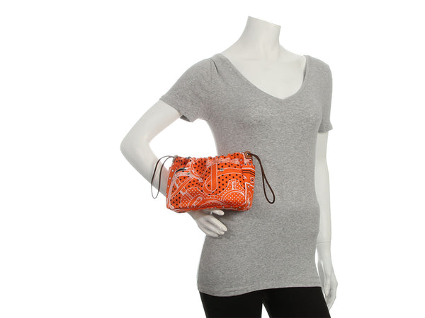 Hermès Orange Silk Eperon d’Or Bandana Fourbi 20 Insert