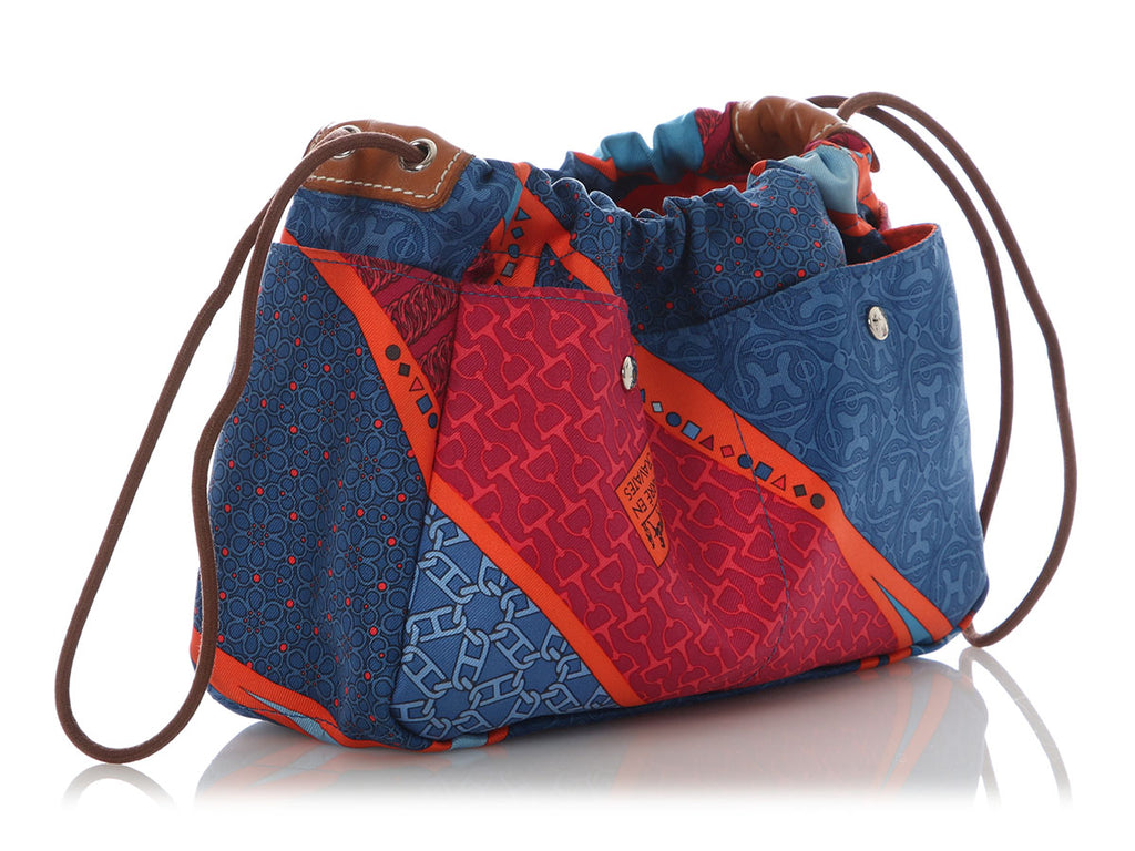 Hermès Multicolor Silk Carré en Cravates Fourbi 20 Insert