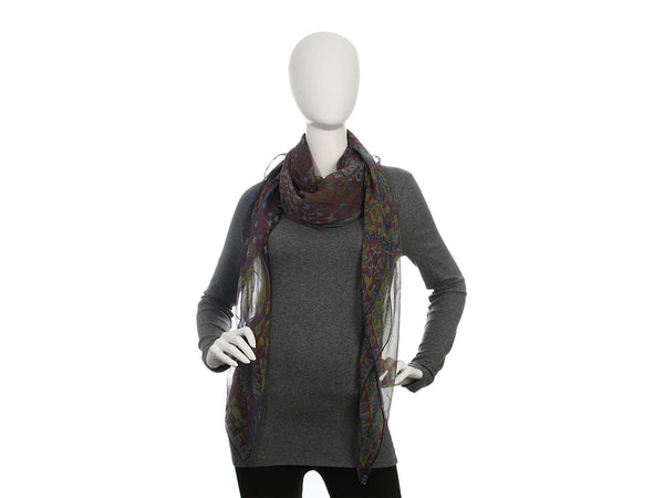 Hermès Axis Mundi Mousseline Shawl 140cm