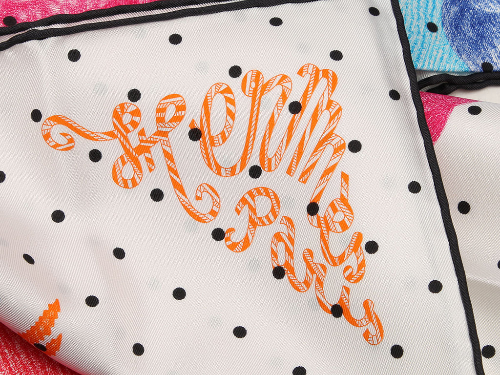 Hermès Plumets et Panaches Silk Scarf 90cm