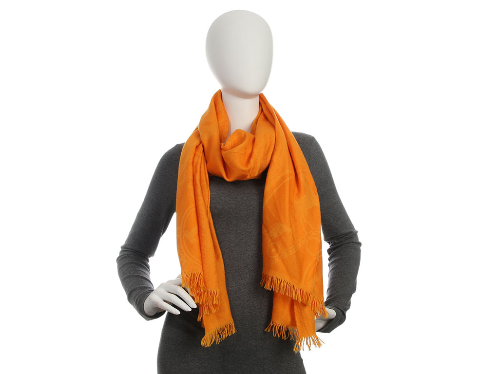Hermès Orange New Libris Stole