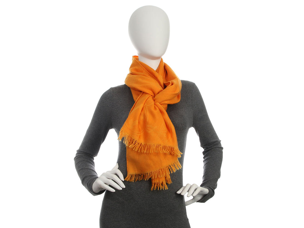 Hermès Orange New Libris Stole