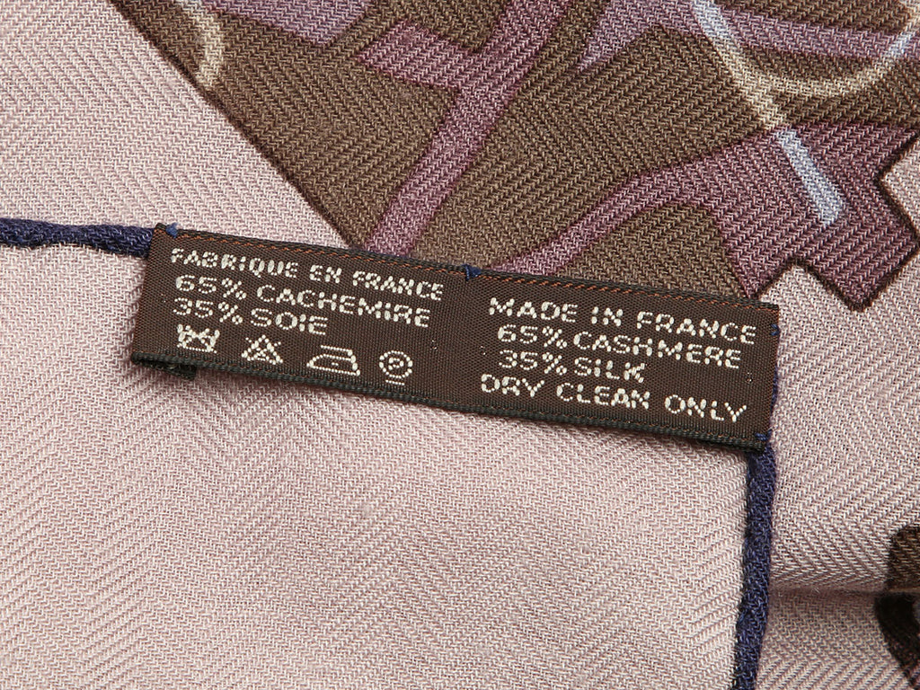 Hermès Kelly en Calèche Cashmere Silk Shawl 140cm