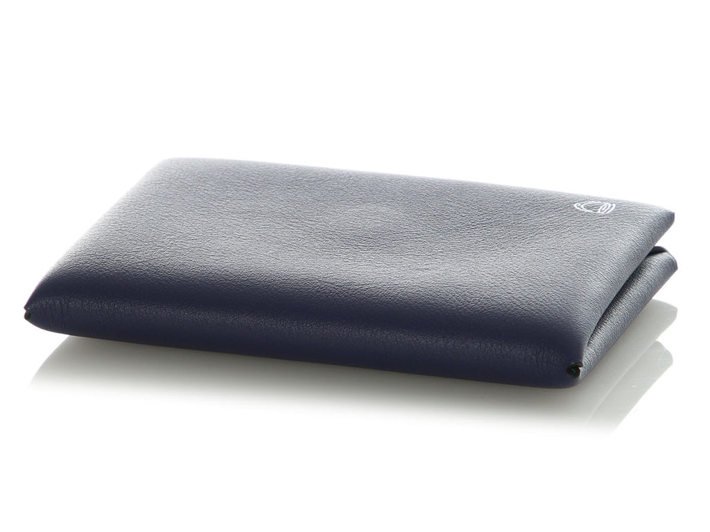Hermès SO Bleu Encre and Bleu Jean Swift Calvi Verso Card Holder