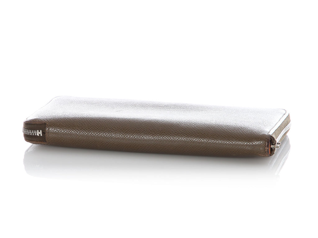 Hermès Etoupe Epsom Silk’In Long Wallet