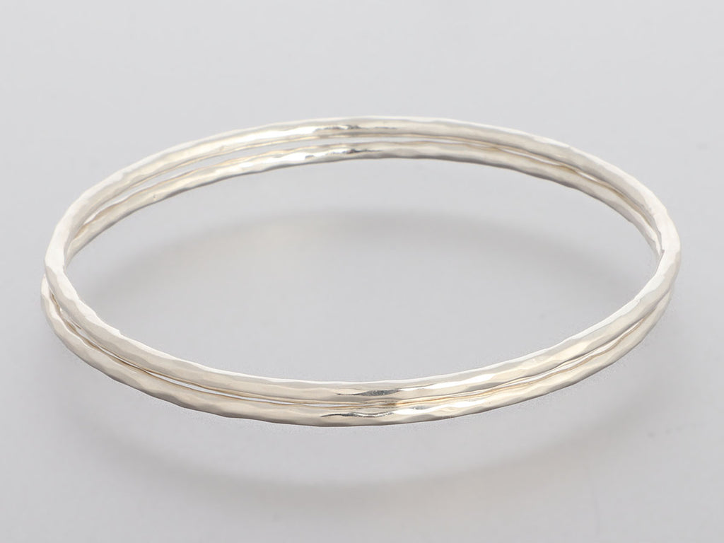Ippolita Small Sterling Silver Hammered Bangle Set