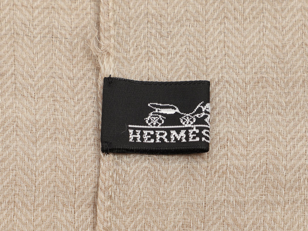 Hermès Large Beige Shawl