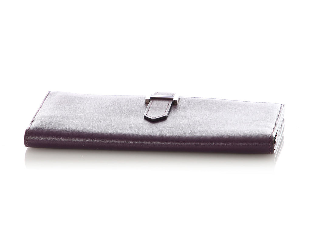 Hermès Raisin Swift Bearn Soufflet Long Wallet