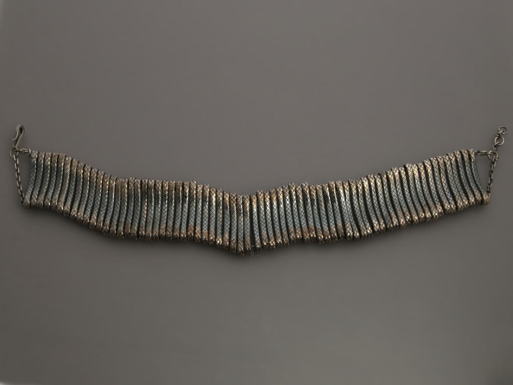 Bottega Veneta Sterling Silver Flex Choker