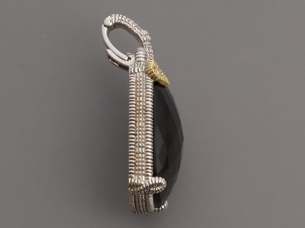 Judith Ripka Two-Tone Onyx and Diamond Enhancer