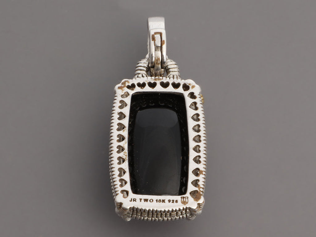 Judith Ripka Two-Tone Onyx and Diamond Enhancer