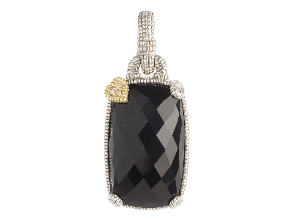 Judith Ripka Two-Tone Onyx and Diamond Enhancer