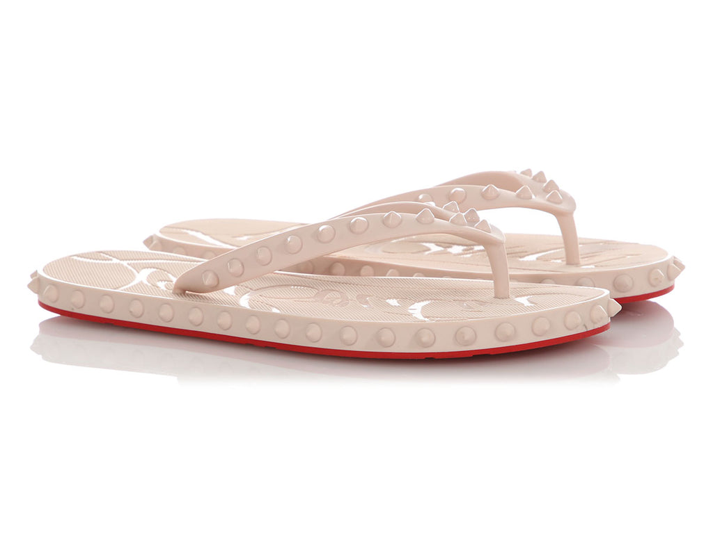 Christian Louboutin Leche Super Loubi Spike Flip Flops