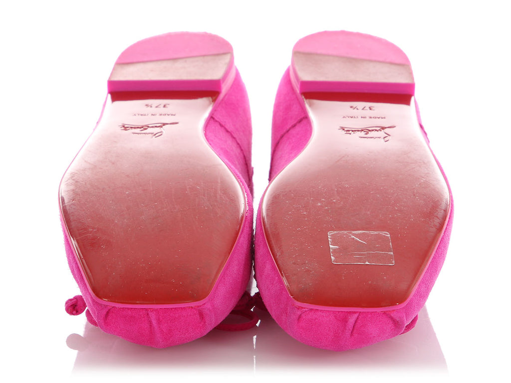 Christian Louboutin Bolerose Suede Mamadrague Ballerina Flats