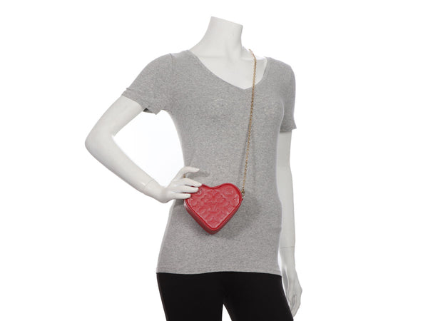 Louis Vuitton Red Fall In Love Heart On a Chain Bag