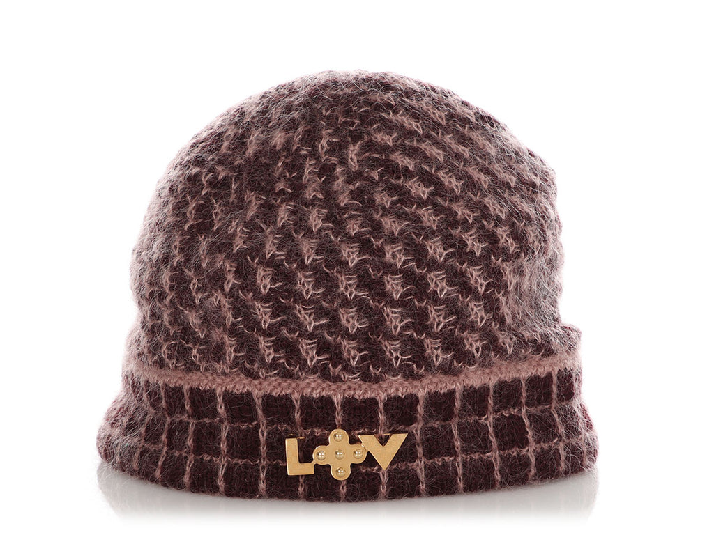 Louis Vuitton Mauve and Purple Mohair Knit Beanie