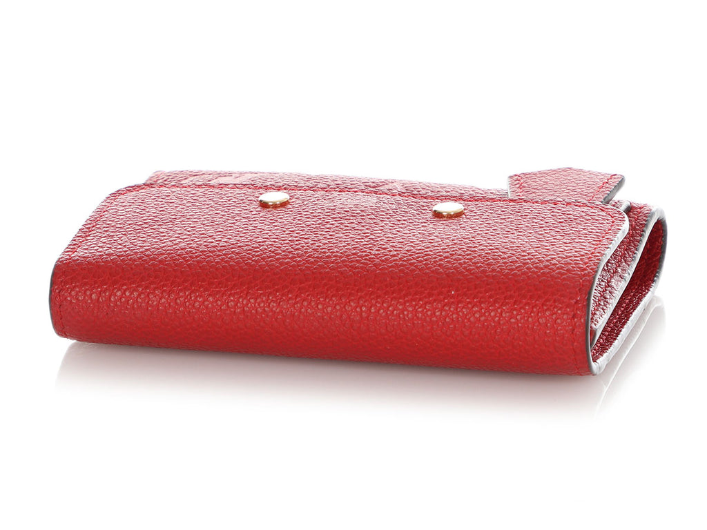 Louis Vuitton Red Leather Empreinte Pont Neuf Wallet