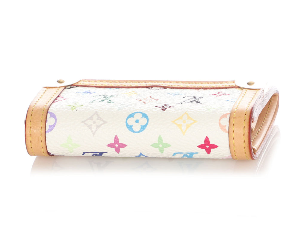 Louis Vuitton White Multicolore Monogram Porte Monnaie Plat Wallet