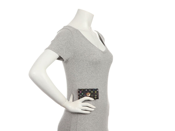 Louis Vuitton Black Multicolore Monogram Multicles Four Key Holder