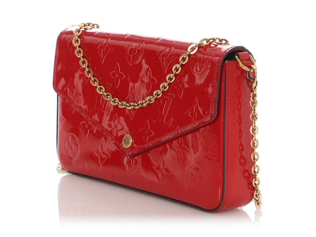 Louis Vuitton Red Vernis Félicie Pochette