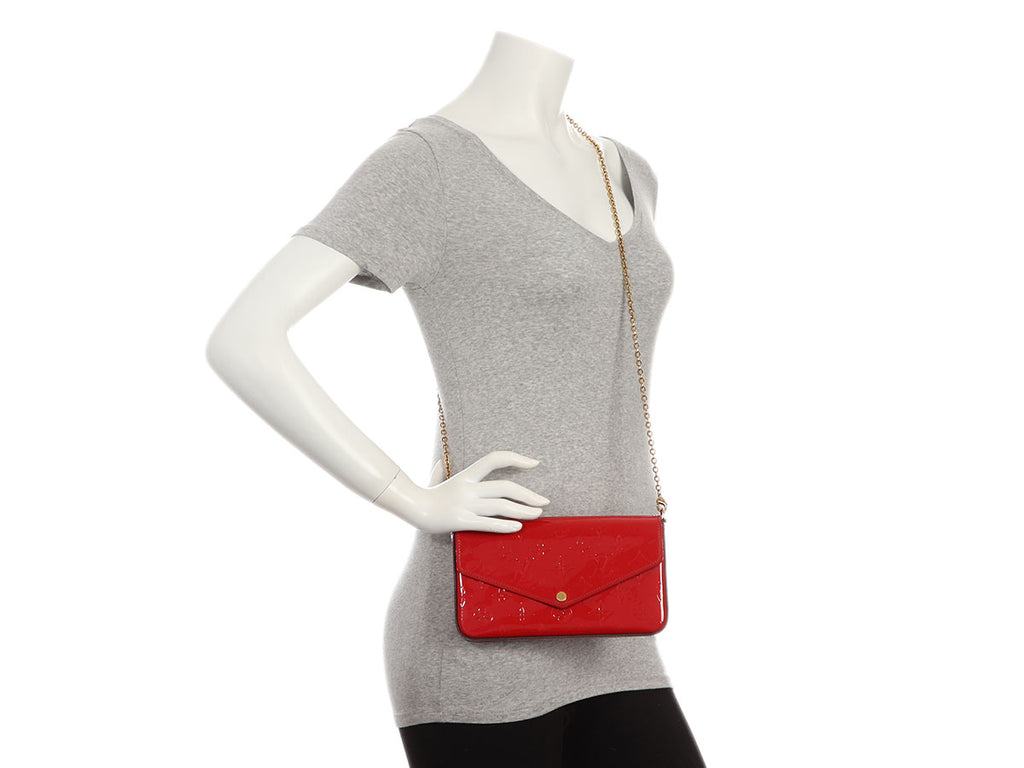 Louis Vuitton Red Vernis Félicie Pochette