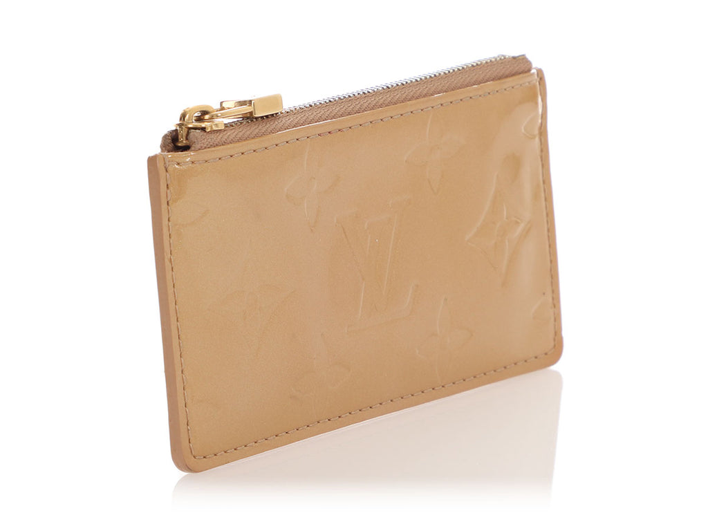 Louis Vuitton Beige Perle Vernis Key Pouch