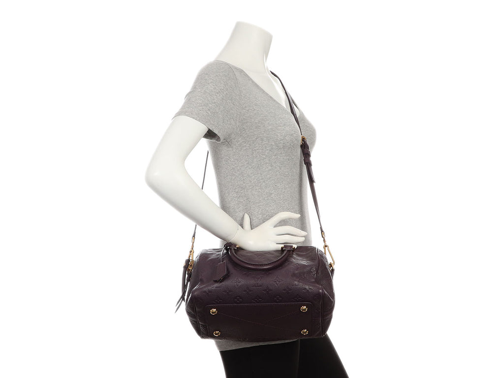 Louis Vuitton Aubergine Empreinte Speedy Bandoulière 25