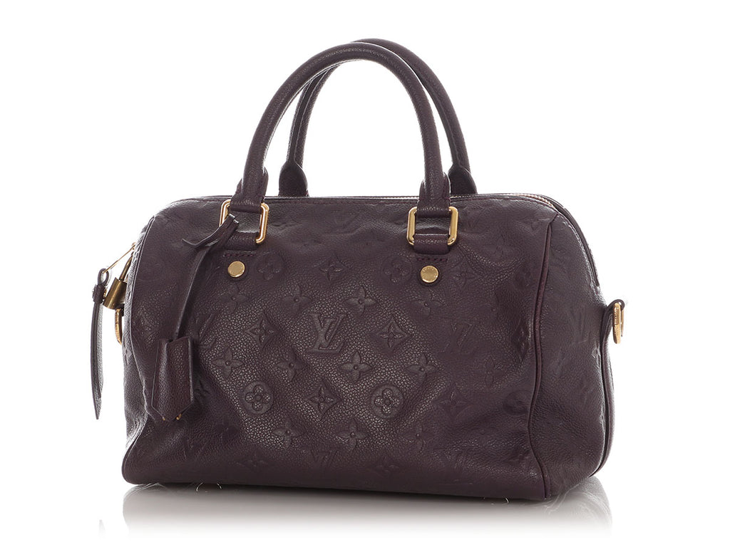 Louis Vuitton Aubergine Empreinte Speedy Bandoulière 25