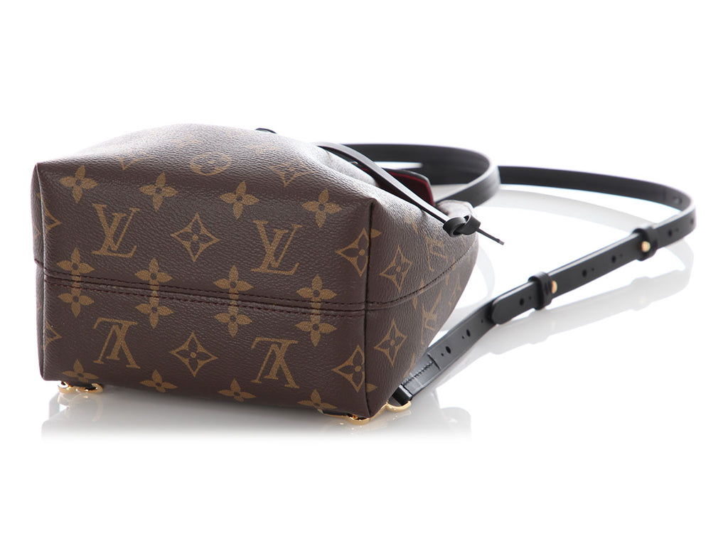 Louis Vuitton Monogram and Black Leather Montsouris BB NM