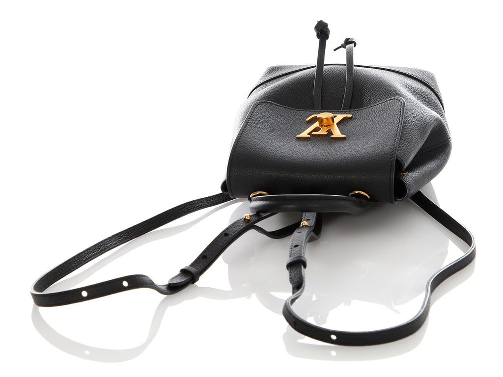Louis Vuitton Mini Black Leather Lockme Backpack