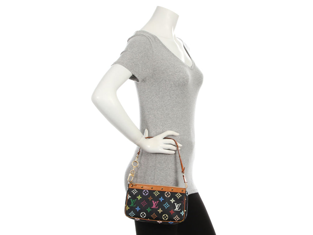 Louis Vuitton Black Multicolore Monogram Pochette