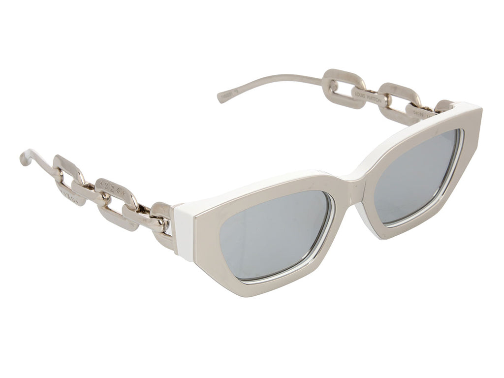 Louis Vuitton LE Silver and White LV Edge Sunglasses