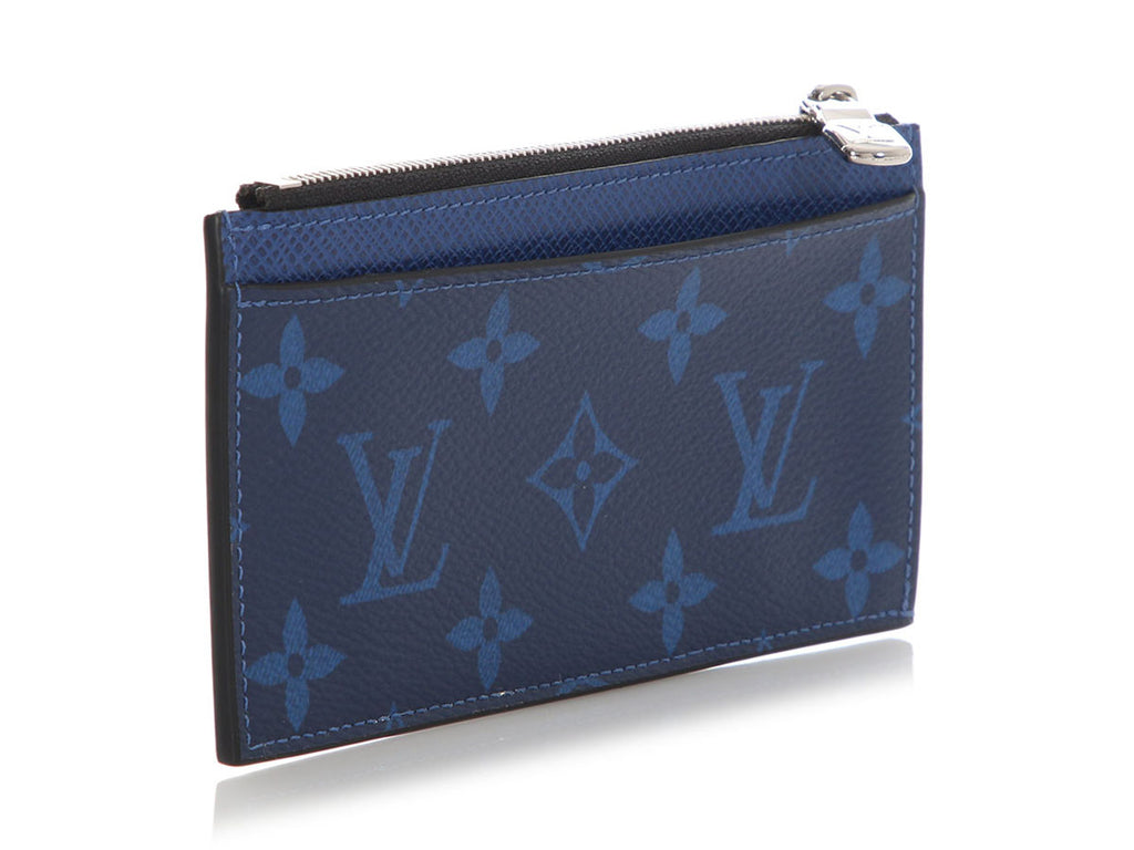 Louis Vuitton Blue Monogram Taigarama Coin Card Holder