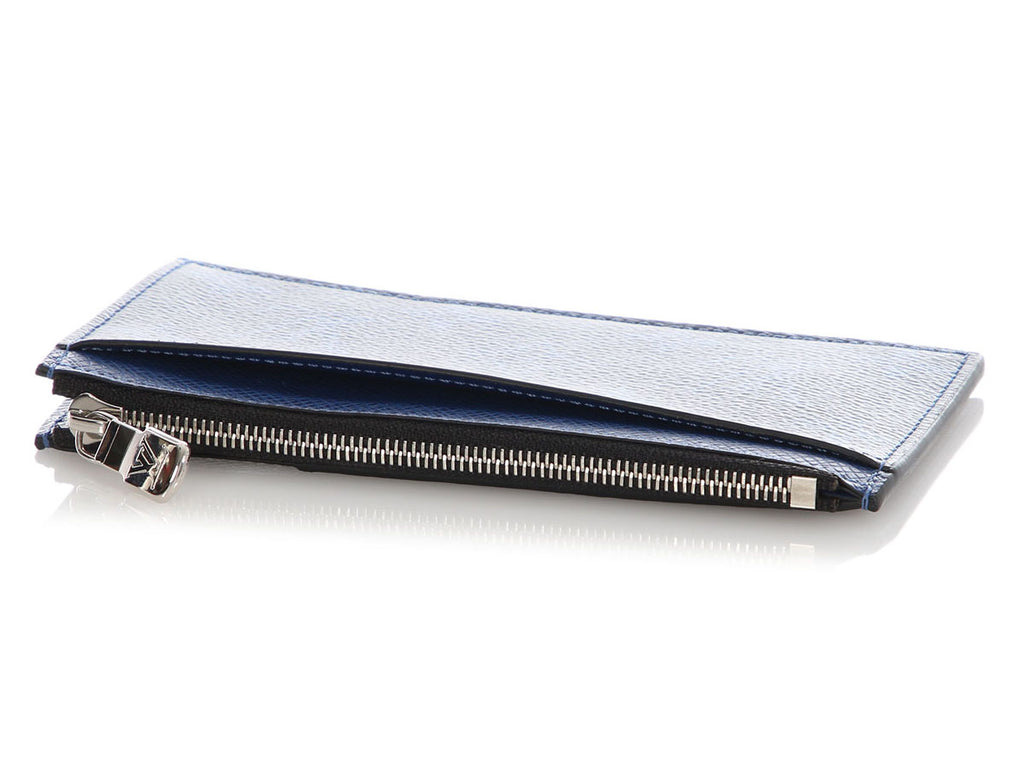 Louis Vuitton Blue Monogram Taigarama Coin Card Holder