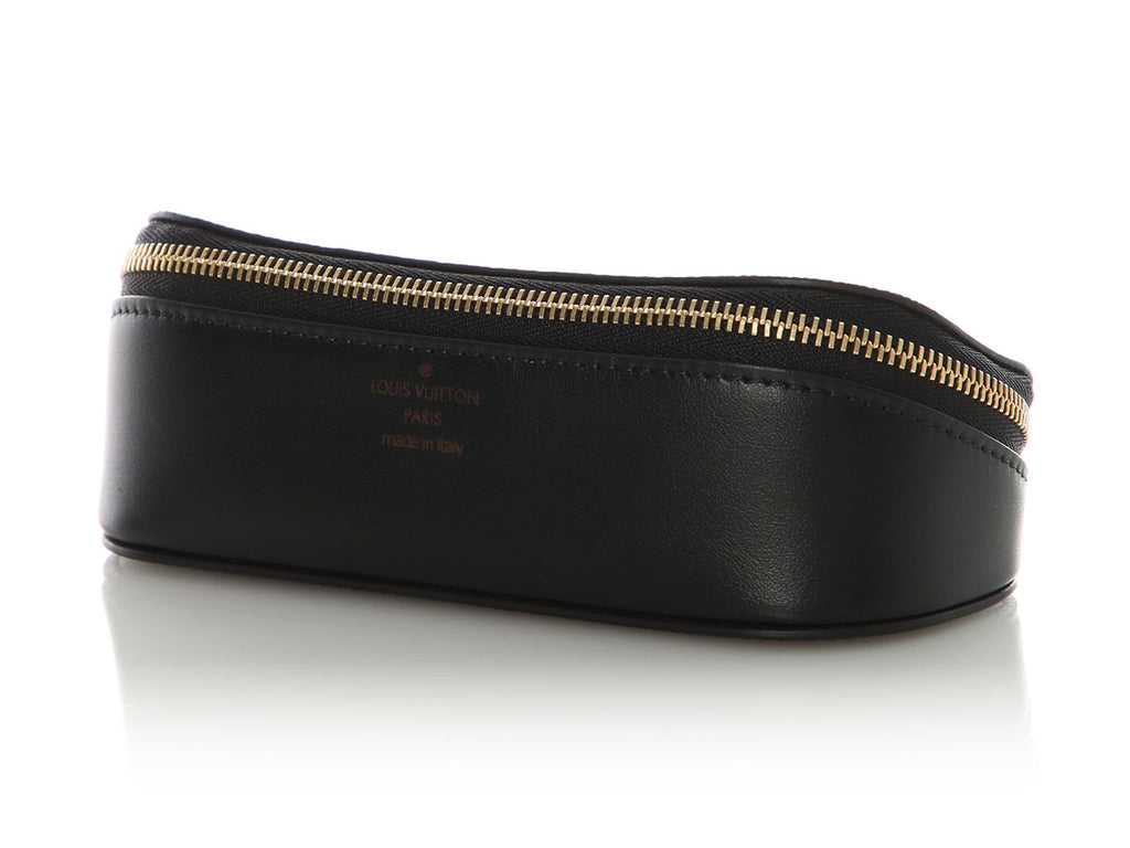 Louis Vuitton Monogram and Black Leather Sunglasses Pouch GM